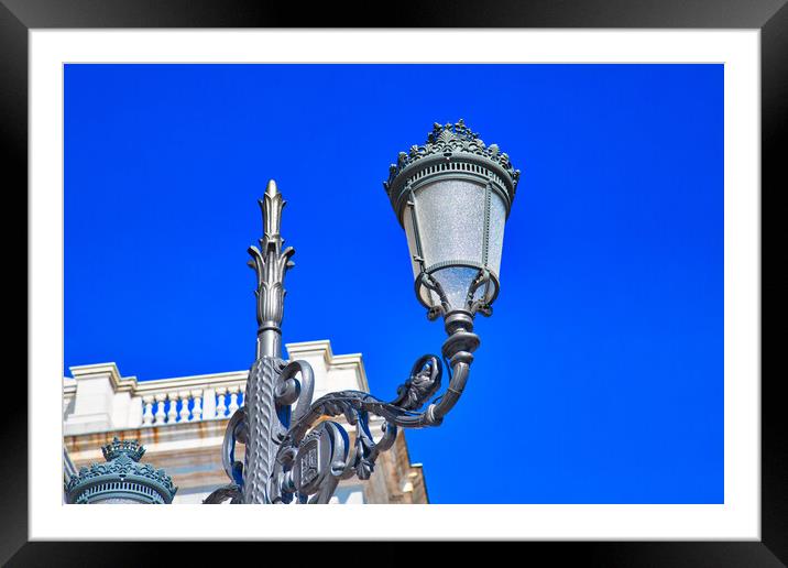 Famous Royal Palace in Madrid in historic city center, the official residence of the Spanish Royal Family Framed Mounted Print by Elijah Lovkoff