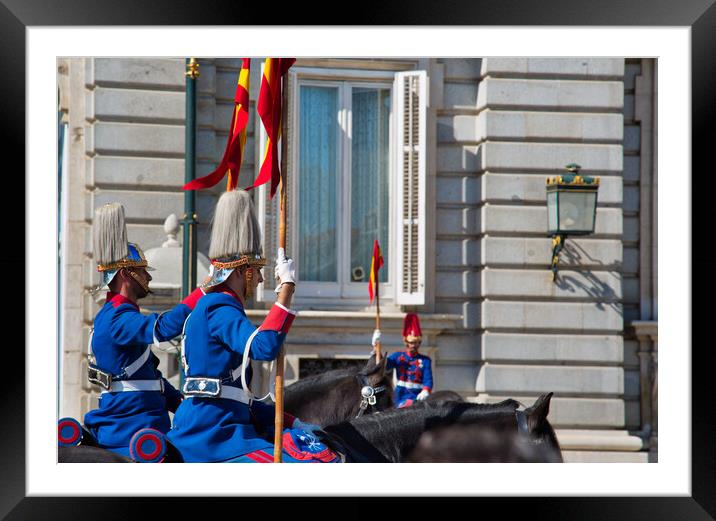  Change of national guard in front of Royal Palace in Historic center of Madrid Framed Mounted Print by Elijah Lovkoff