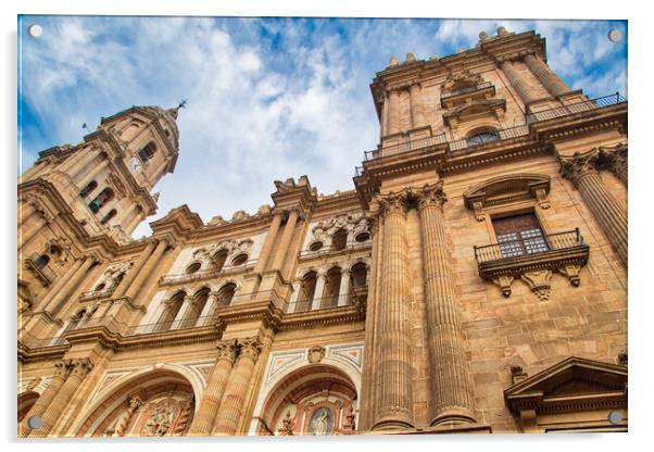 Malaga Central Cathedral Acrylic by Elijah Lovkoff