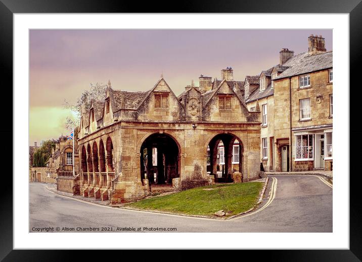 Chipping Campden Market Hall Framed Mounted Print by Alison Chambers