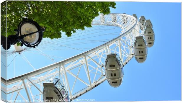 The London Eye, or the Millennium Wheel Canvas Print by M. J. Photography