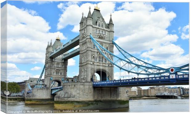  Tower Bridge in London  Canvas Print by M. J. Photography