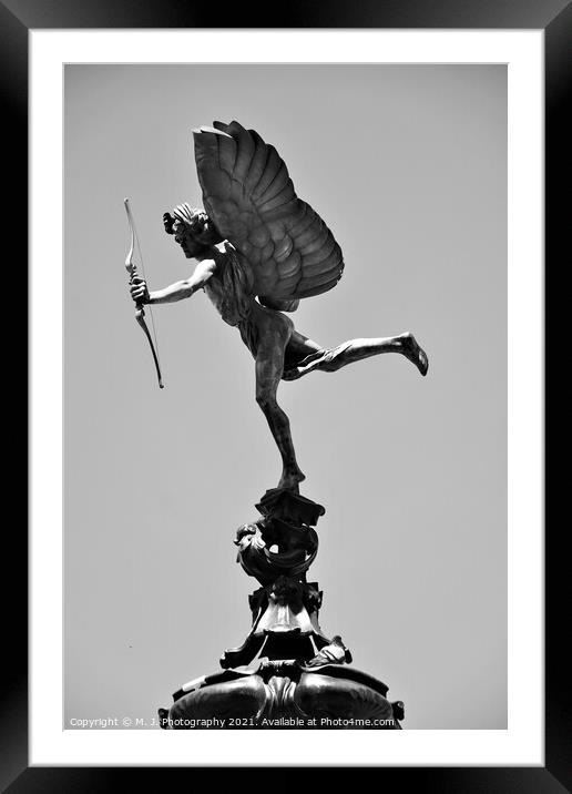 The Shaftesbury Memorial Fountain, popularly known Framed Mounted Print by M. J. Photography