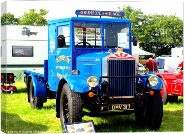 Vintage Albion flat bed lorry Canvas Print by john hill