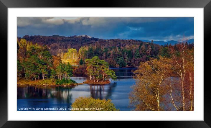 Stunning Autumn Colours at Tarn Hows Framed Mounted Print by Janet Carmichael