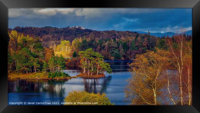 Stunning Autumn Colours at Tarn Hows Framed Print by Janet Carmichael