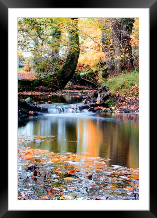 Autumn Scene on The River Framed Mounted Print by Les Schofield