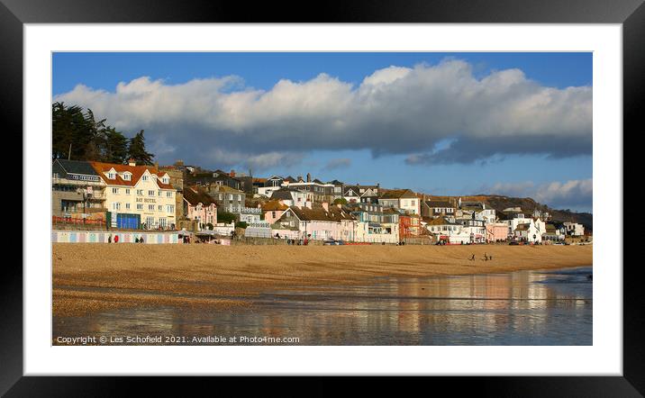 Lyme Regis Dorset Framed Mounted Print by Les Schofield