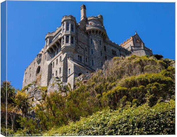 The Castle at St. Michaels Mount in Cornwall, UK Canvas Print by Chris Dorney