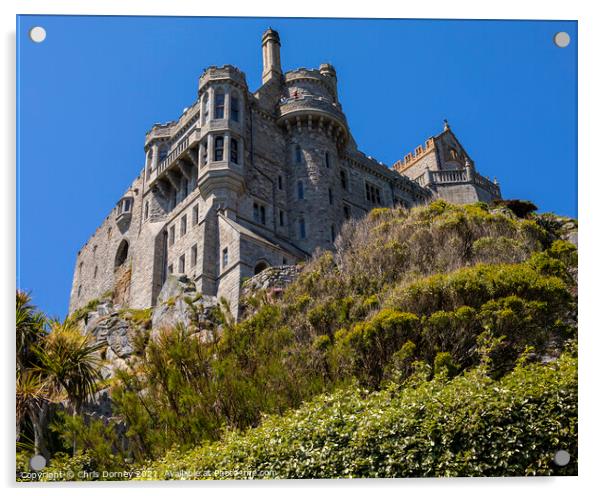 The Castle at St. Michaels Mount in Cornwall, UK Acrylic by Chris Dorney