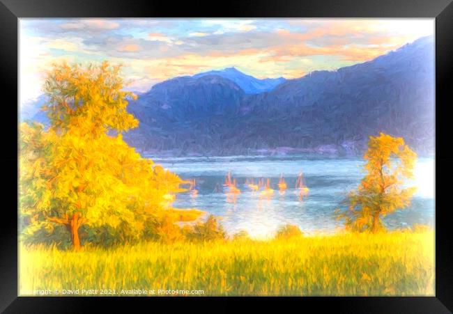 Lake Mondsee Austria Art Framed Print by David Pyatt