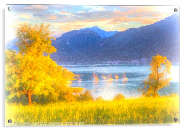 Lake Mondsee Austria Art Acrylic by David Pyatt