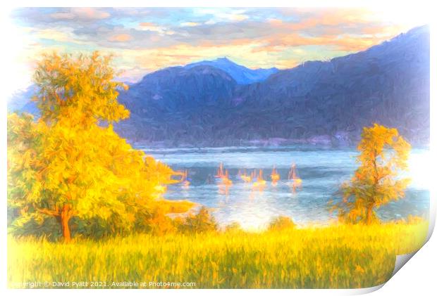 Lake Mondsee Austria Art Print by David Pyatt