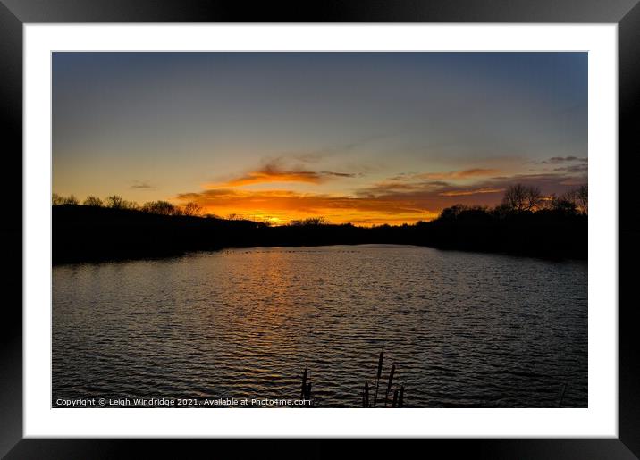 Sunset and Silhouettes Framed Mounted Print by Leigh Windridge