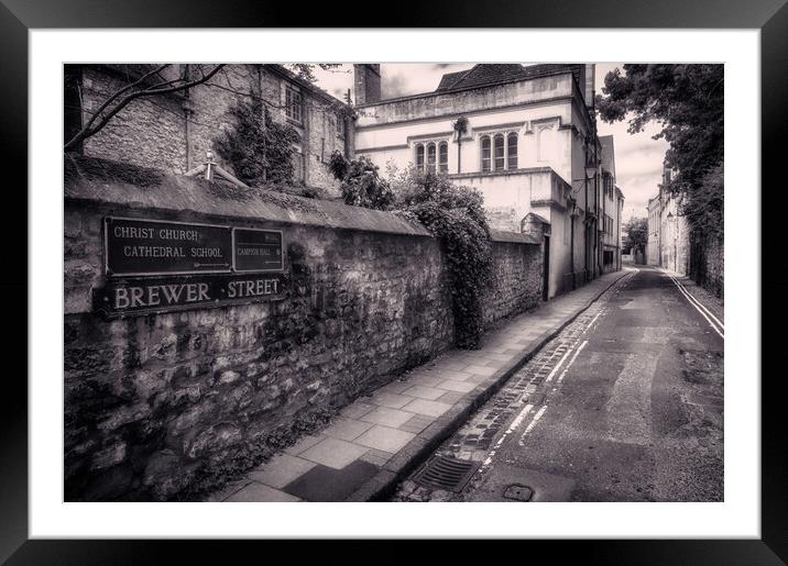 Brewer Street, Oxford Framed Mounted Print by Richard Downs