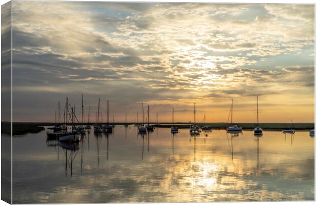 Dawn over Wells-next-the-sea, Norfolk coast, 7th J Canvas Print by Andrew Sharpe