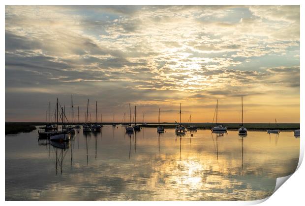 Dawn over Wells-next-the-sea, Norfolk coast, 7th J Print by Andrew Sharpe