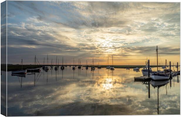 Dawn over Wells-next-the-sea, Norfolk coast, 7th June 2021 Canvas Print by Andrew Sharpe