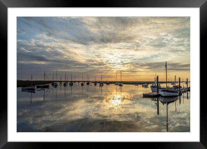 Dawn over Wells-next-the-sea, Norfolk coast, 7th June 2021 Framed Mounted Print by Andrew Sharpe