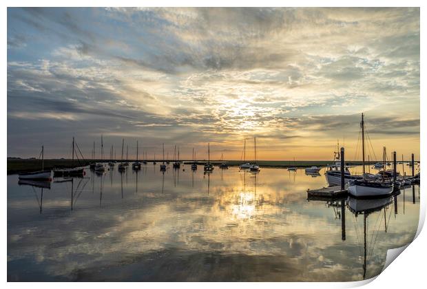 Dawn over Wells-next-the-sea, Norfolk coast, 7th June 2021 Print by Andrew Sharpe