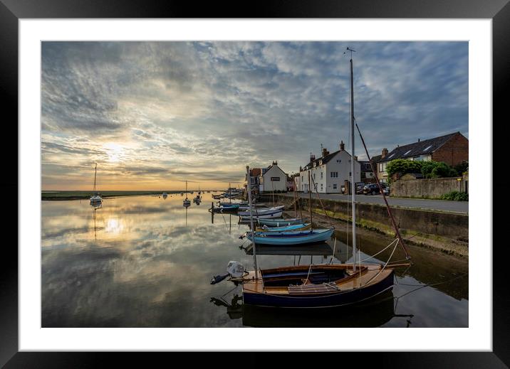 Dawn over Wells-next-the-sea, Norfolk coast, 7th June 2021 Framed Mounted Print by Andrew Sharpe