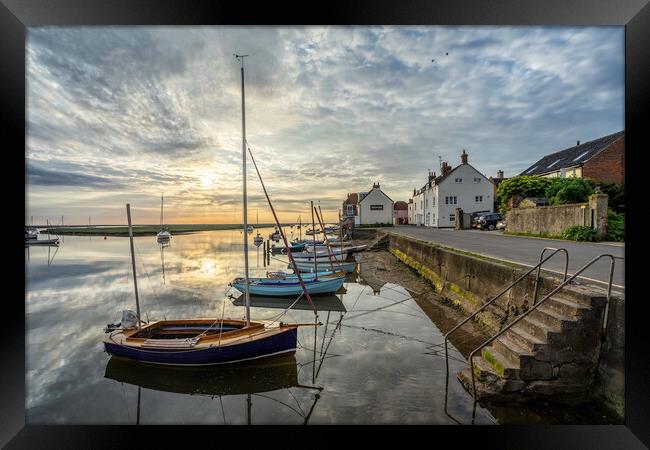 Dawn over Wells-next-the-sea, Norfolk coast, 7th June 2021 Framed Print by Andrew Sharpe