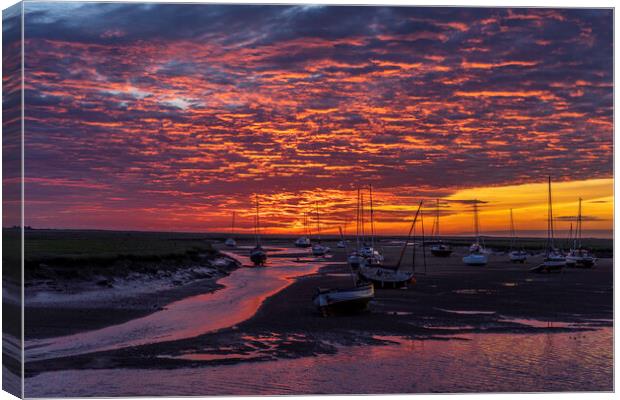 Dawn over Wells-next-the-sea, Norfolk coast, 11th June 2021 Canvas Print by Andrew Sharpe
