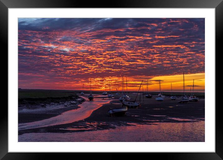 Dawn over Wells-next-the-sea, Norfolk coast, 11th June 2021 Framed Mounted Print by Andrew Sharpe