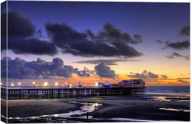 Sunset At North Pier Canvas Print by Jason Connolly