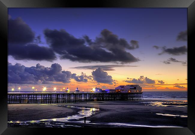 Sunset At North Pier Framed Print by Jason Connolly