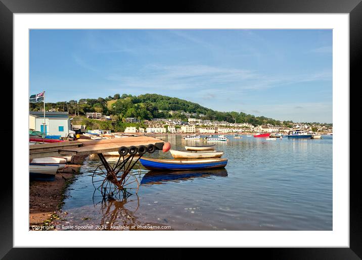 Early morning on Teignmouth Back Beach  Framed Mounted Print by Rosie Spooner