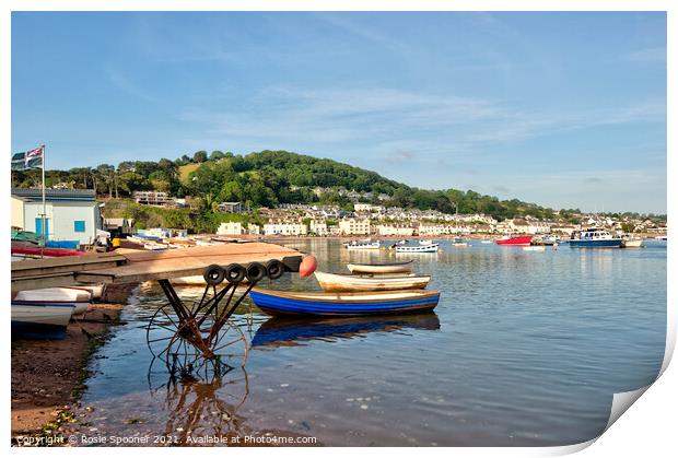 Early morning on Teignmouth Back Beach  Print by Rosie Spooner