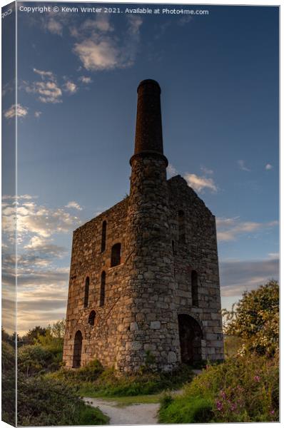 South Wheal in the Golden hour Canvas Print by Kevin Winter