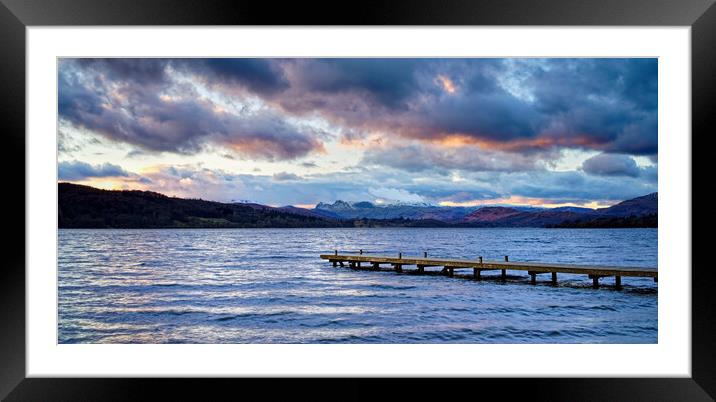 Windermere at Dusk Framed Mounted Print by Darren Galpin