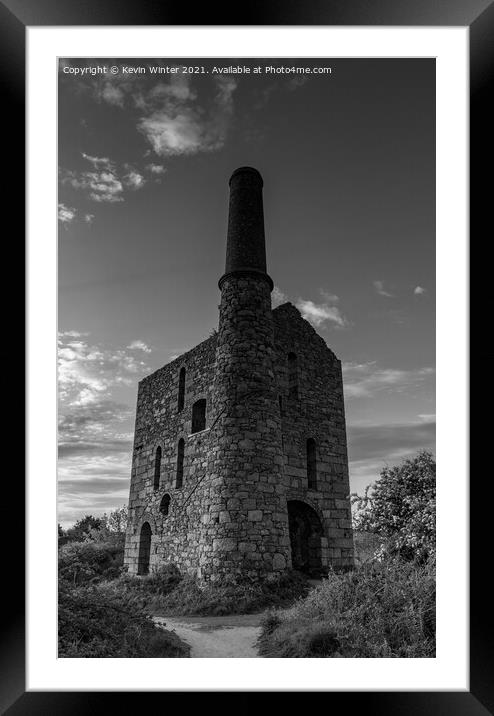 South Wheal Mine Framed Mounted Print by Kevin Winter