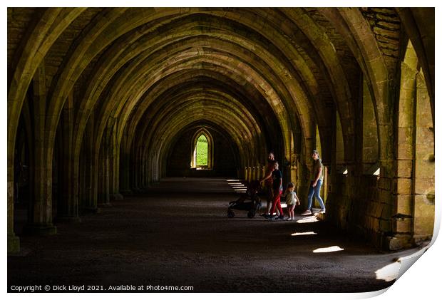 Arches at Fountains Abbey Print by Dick Lloyd
