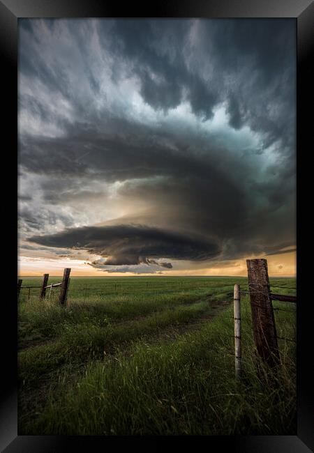 The Great Thunderstorms of Montana Framed Print by John Finney