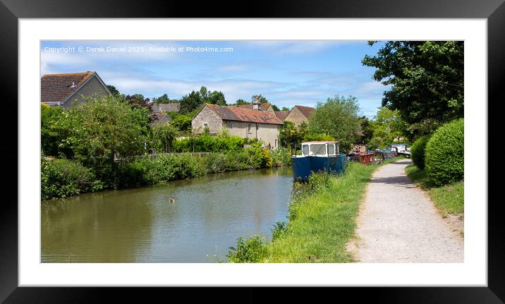 Tranquil Canal Life Framed Mounted Print by Derek Daniel