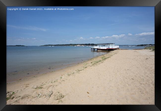 Houseboat, Bramble Bush Bay Framed Print by Derek Daniel