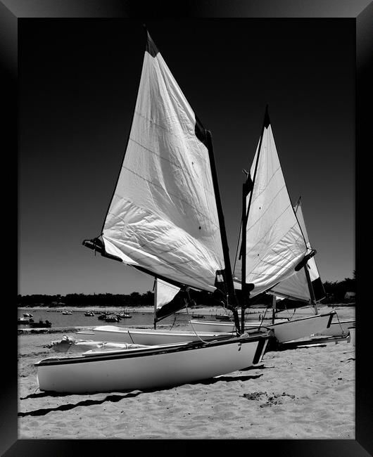 boats parked on beach Framed Print by youri Mahieu