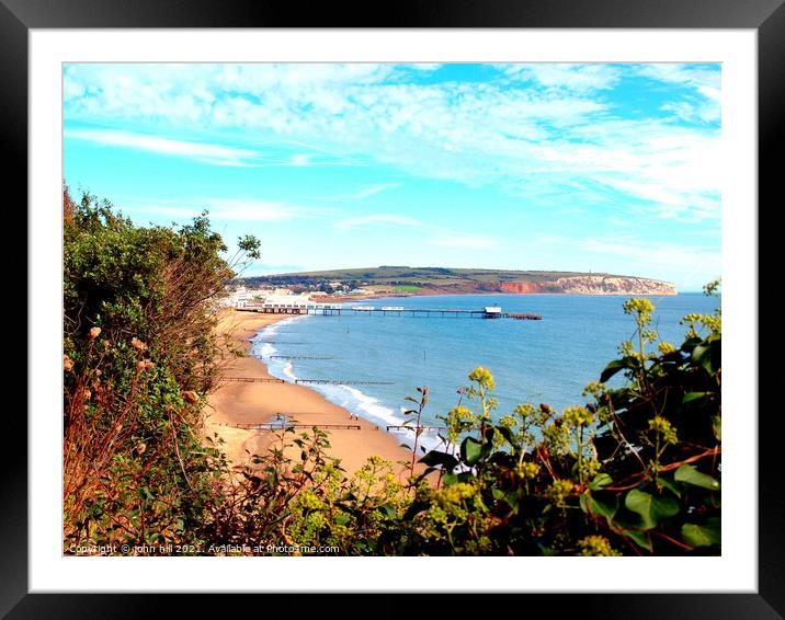 Sandown Bay, Isle of Wight. Framed Mounted Print by john hill