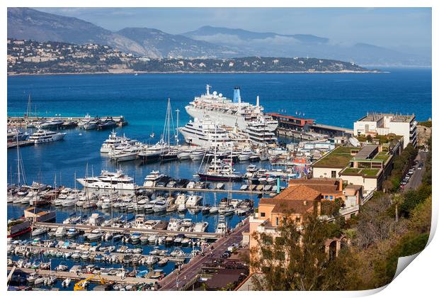 Port Hercule in Monaco Print by Artur Bogacki