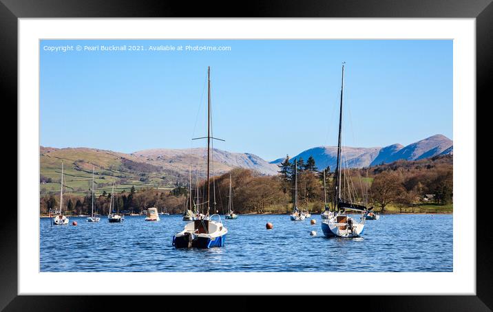 Windermere and Fairfield Horseshoe Lake District Framed Mounted Print by Pearl Bucknall