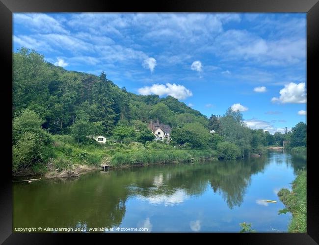 Ironbridge River View, Shropshire Framed Print by Ailsa Darragh