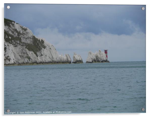 The Needles, Isle of Wight Acrylic by Sam Robinson