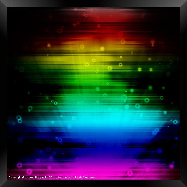 Fracto Spectrum Framed Print by J Biggadike
