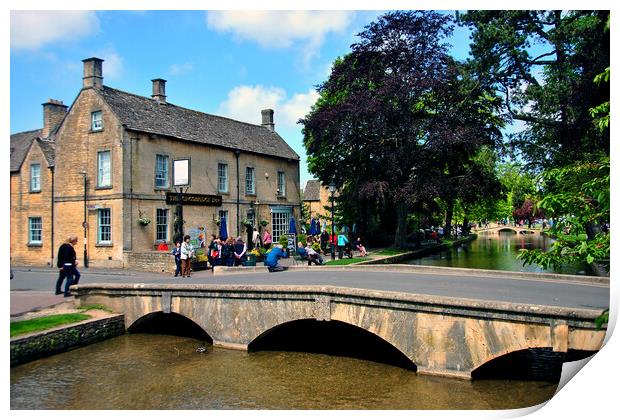 Bourton on the Water Kingsbridge Inn Cotswolds Gloucestershire Print by Andy Evans Photos