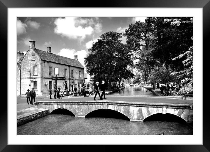 Bourton on the Water Kingsbridge Inn Cotswolds Glo Framed Mounted Print by Andy Evans Photos