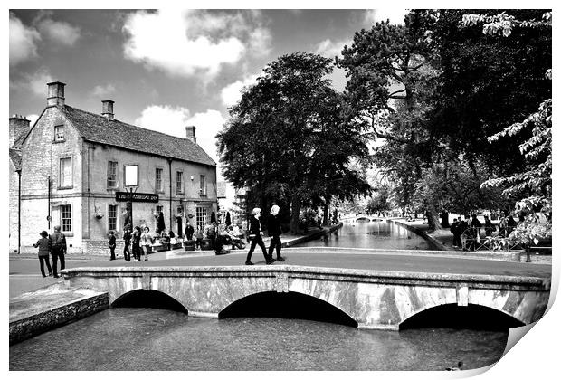 Bourton on the Water Kingsbridge Inn Cotswolds Glo Print by Andy Evans Photos
