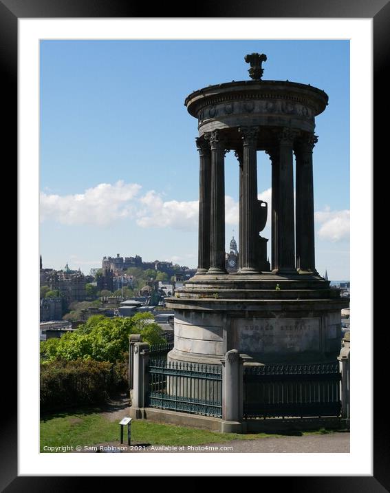 Dugald Stewart Monument, Edinburgh Framed Mounted Print by Sam Robinson